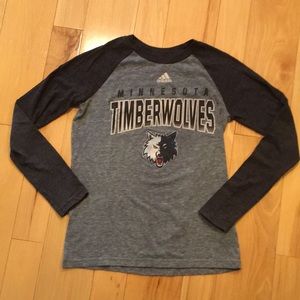 Adidas Minnesota Timberwolves Long Sleeve Tee - M
